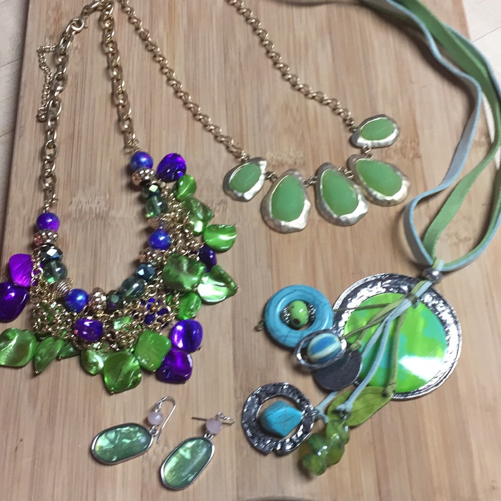 green jewelry bundle